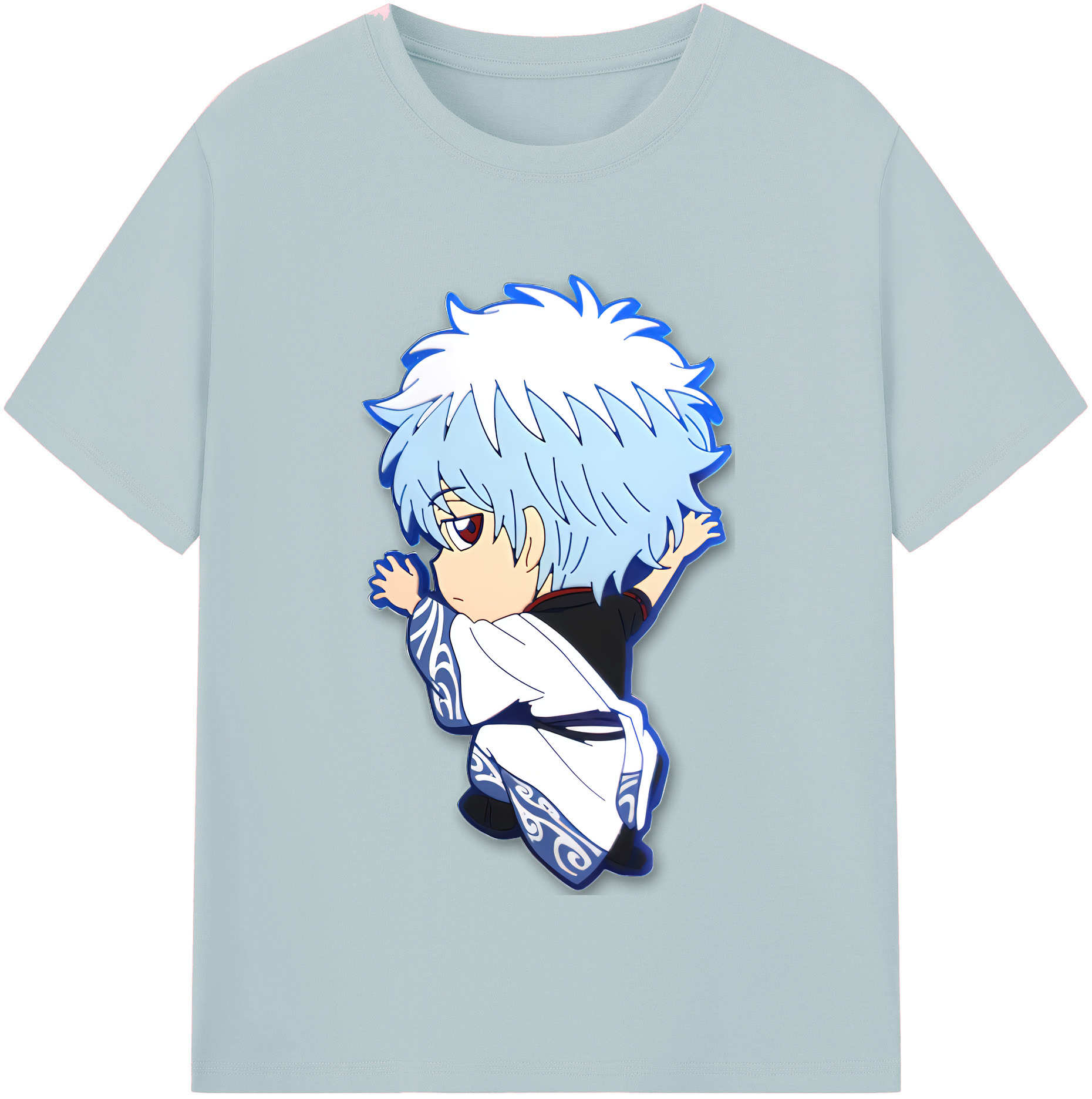 （画像用） ぎんたま 坂田銀時（さかたぎんとき） 神楽 志村新八（しむら しんぱち） GINTAMA Sakata Gintoki Kagura Shimura Shinpachi 綿100％半袖Tシャツ（フロントプリント）